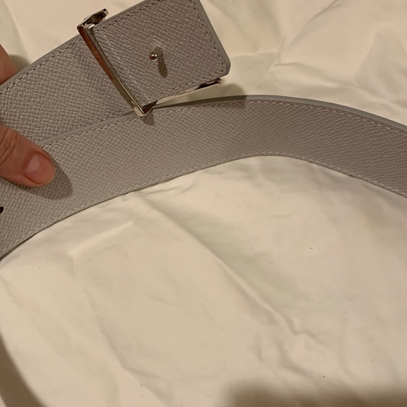 New beautiful authentic unisex Louis Vuitton white , grey belt/ silver buckle main image 7